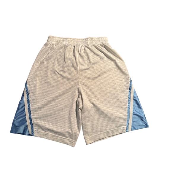 Vintage Y2K Nike Basketball Shorts Men's Medium White Blue Shinny Dazzle Baggy - Picture 2 of 6